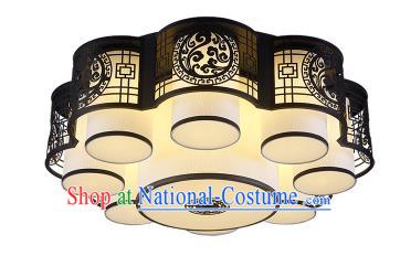 China Handmade iron Black Ceiling Lantern Traditional Ancient Lanterns Palace Lamp