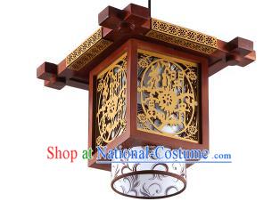 China Handmade Wood Carving Ceiling Lantern Traditional Ancient Lanterns Palace Lamp