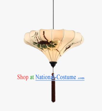 China Handmade Ink Painting Ceiling Lantern Traditional Ancient Hanging Lamp Palace Lanterns