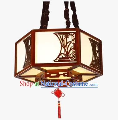 China Handmade Wood Ceiling Lantern Traditional Ancient Orchid Hanging Lamp Palace Lanterns