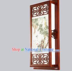 Asian China Handmade Wall Lanterns Traditional Chinese Ancient Lamp Printing Bamboo Palace Lantern