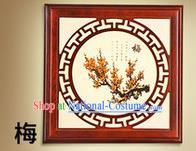 Asian China Handmade Wall Lanterns Traditional Ancient Square Lamp Printing Plum Blossom Palace Lantern