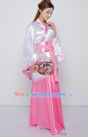 Chinese Ancient Han Dynasty Palace Lady Costume Theatre Performances Princess Dress for Women