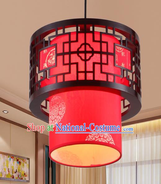 Chinese Handmade Red Lantern Traditional Palace Ceiling Lamp Ancient Hanging Lanterns