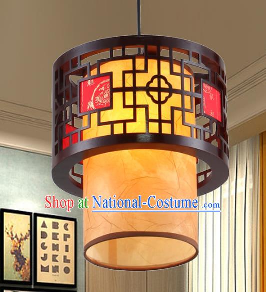 Chinese Handmade Wood Lantern Traditional Palace Ceiling Lamp Ancient Hanging Lanterns