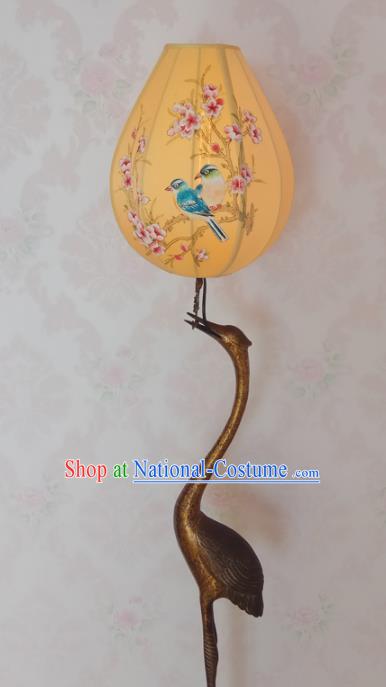 Asian China Handmade Printing Floor Lanterns Traditional Ancient Crane Palace Lantern