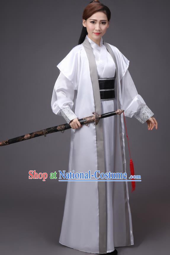 China Song Dynasty Female Knight-errant Costume Ancient Theatre Performance Swordswoman Clothing for Women