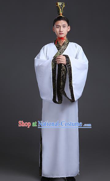 China Ancient Han Dynasty Scholar Hanfu Clothing for Men