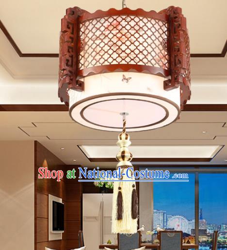 Chinese Handmade Hanging Lantern Traditional Palace Wood Ceiling Lamp Ancient Lanterns