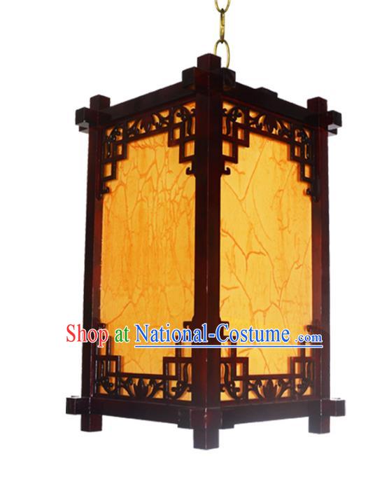 Chinese Handmade Wood Hanging Lantern Traditional Palace Parchment Ceiling Lamp Ancient Lanterns