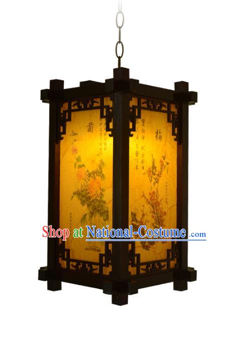 Chinese Handmade Palace Printing Hanging Lantern Traditional Lantern Festival Ceiling Lamp Ancient Lanterns