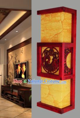 Asian China Handmade Lanterns Traditional Ancient Wood Carving Wall Palace Lantern