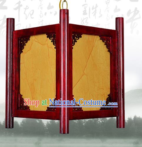 Chinese Handmade Palace Wood Lantern Traditional Parchment Hanging Lantern Ceiling Lamp Ancient Lanterns