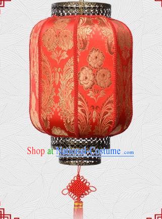 Chinese Handmade Palace Lantern Traditional Phoenix Flower Hanging Lantern Red Ceiling Lamp Ancient Lanterns