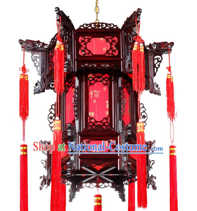 Chinese Handmade Wood Palace Lantern Traditional Hanging Lantern Ceiling Lamp Ancient Lanterns