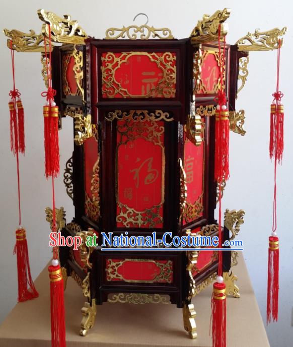 Chinese Handmade Red Palace Lanterns Traditional New Year Hanging Lantern