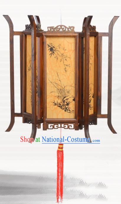 Chinese Ancient Handmade Printing Wood Palace Lanterns Traditional Hanging Lantern