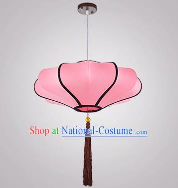 Chinese Classical Handmade Pink Palace Lanterns Traditional Hanging Lantern Ancient Ceiling Lamp