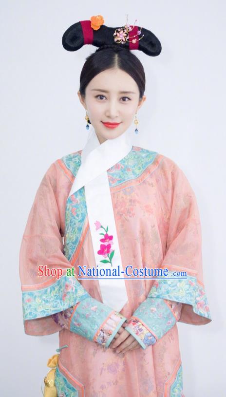 Chinese Ancient Qing Dynasty Manchu Empress Xiao Xian Embroidered Historical Costume for Women