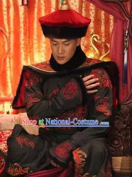 Chinese Qing Dynasty Historical Costume China Ancient Manchu Prince Robe Clothing