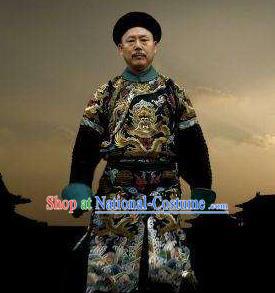 Chinese Qing Dynasty Historical Costume China Ancient Manchu Prince Gong Yixin Clothing