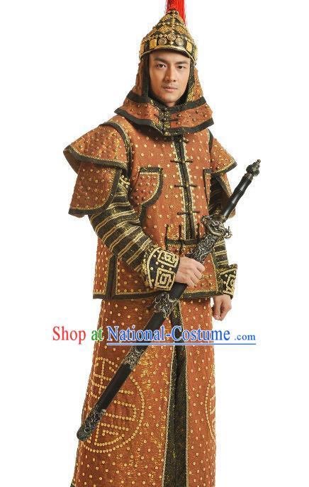 Chinese Qing Dynasty Fourteen Prince of Kangxi Yinzhen Historical Costume Ancient Manchu Royal Highness Clothing for Men