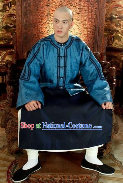 Chinese Qing Dynasty Nine Prince Yintang Historical Costume Ancient Manchu Royal Highness Clothing for Men