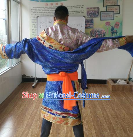 Traditional Zang Nationality Dance Clothing Tibetan Minority Costumes