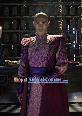 Chinese Qing Dynasty Prince Yinreng Replica Costumes Ancient Manchu Historical Costume for Men