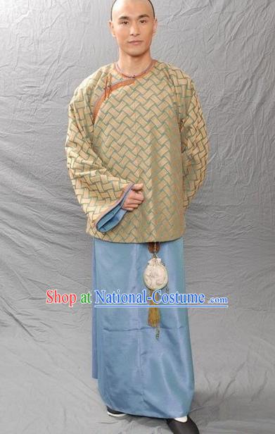 Chinese Qing Dynasty Author Li Yu Historical Costume Ancient Fictionist Clothing for Men