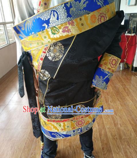 Traditional Zang Nationality Dance Clothing Tibetan Minority Costumes