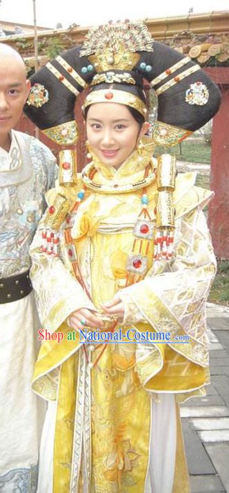 Traditional Chinese Ancient Costume China Qing Dynasty Manchu Emperor Princess Clothing