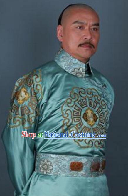 Chinese Qing Dynasty Manchu Prince Regent Chun Zhaifeng Replica Costumes for Men