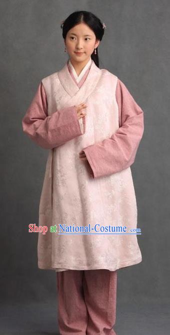 Chinese Ancient Novel Character A Dream in Red Mansions Maidservants Pinger Costume for Women