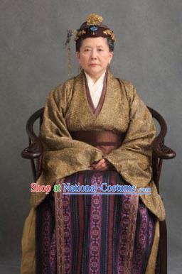 Chinese Ancient A Dream in Red Mansions Character Old Gentleman Jia Costume for Women