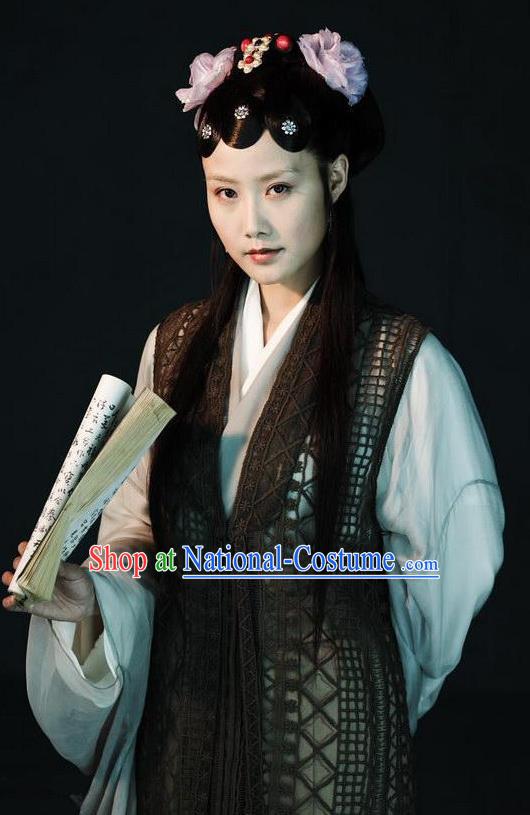 Chinese Ancient A Dream in Red Mansions Character Nobility Lady Jia Tanchun Costume for Women