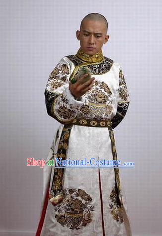 Chinese Ancient Qing Dynasty Imperial Robe Emperor Kangxi Costume for Men