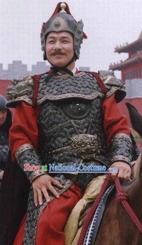 Chinese Ancient Ming Dynasty Prince Anhua General Zhu Zhifan Armour Clothing for Men