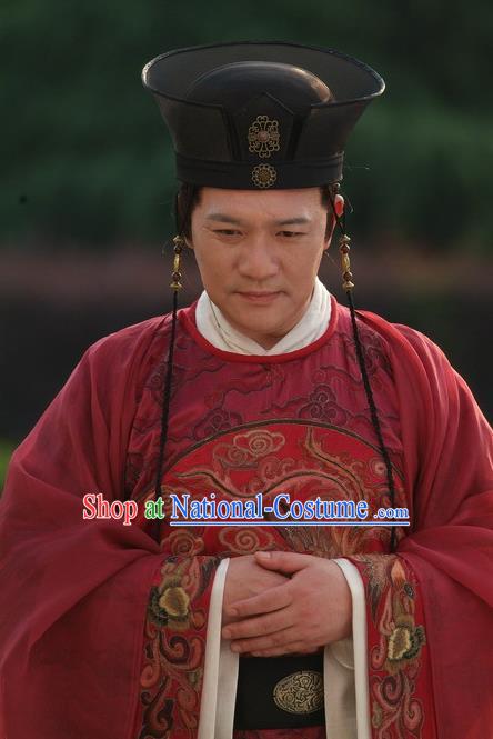 Chinese Ancient Ming Dynasty Court Eunuch Liu Jin Embroidered Clothing for Men