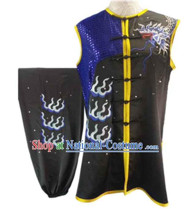 Custom Made Top Nanquan Southern Fist Sleeveless Best and the Most Professional Kung Fu Competition Clothes Contest Suits for Adults Kids Men Women Children