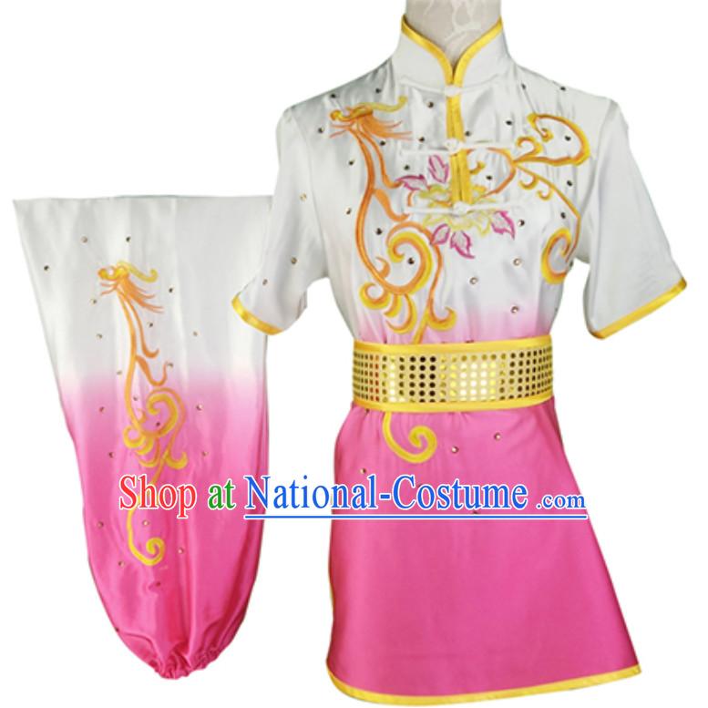 Custom Made Top Mulan Short Sleeves Best and the Most Professional Kung Fu Competition Clothes Contest Suits for Adults Children