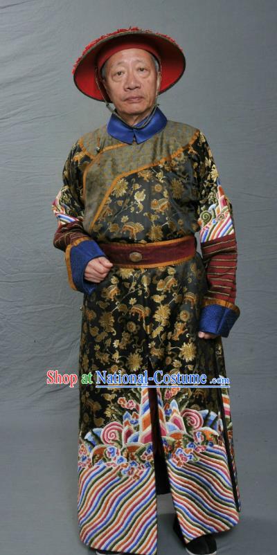 Chinese Ancient Qing Dynasty Court Eunuch Li Dequan Replica Costume for Men