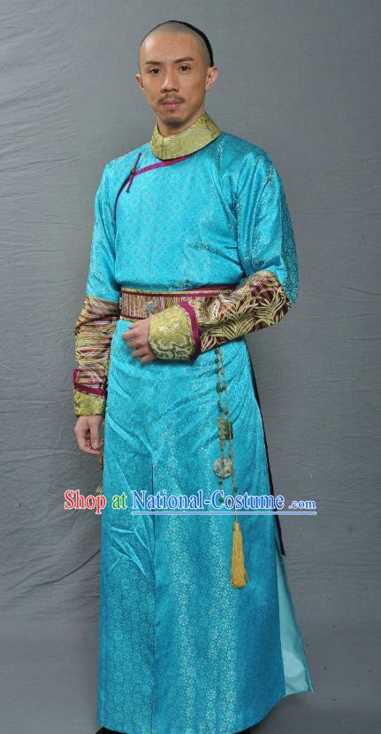 Chinese Ancient Qing Dynasty Eight Prince Yinsi Replica Costume for Men