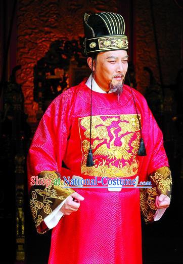 Traditional Chinese Ming Dynasty Ancient Cabinet Minister Zhang Juzheng Costume for Men