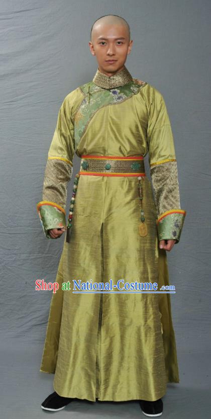 Chinese Ancient Qing Dynasty Manchu Ten Prince of Kangxi Yin-E Replica Costume for Men