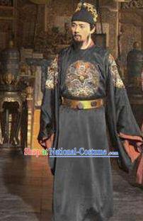 Traditional Chinese Ancient Ming Dynasty Minister Yuan Chonghuan Costume for Men