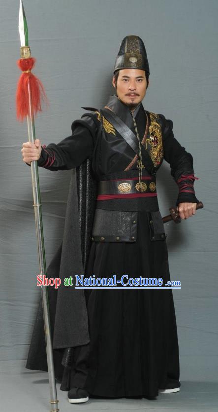 Ancient Chinese Ming Dynasty Swordsman Costume Knight Clothing for Men