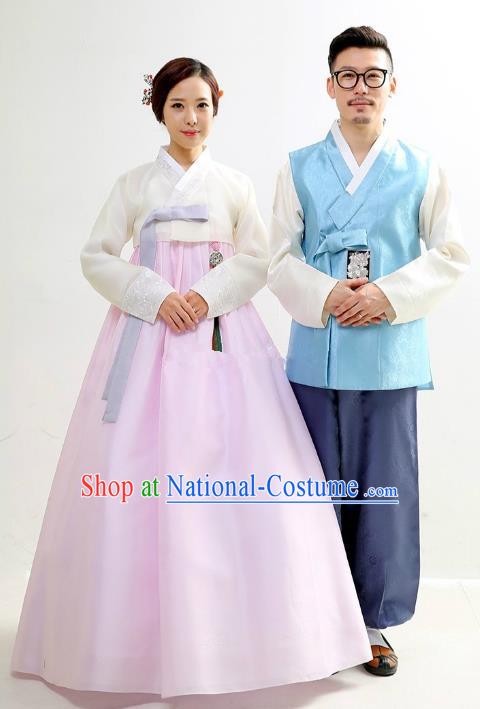 Korean Traditional Costumes Ancient Korean Hanbok Bride and Bridegroom Costumes Complete Set