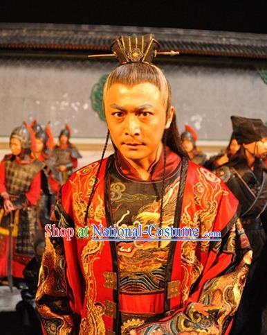 Chinese Ancient Ming Dynasty Court Eunuch Wei Zhongxian Embroidered Costume for Men