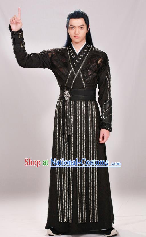 Chinese Ancient Ming Dynasty Swordsman Costume Knight Clothing for Men